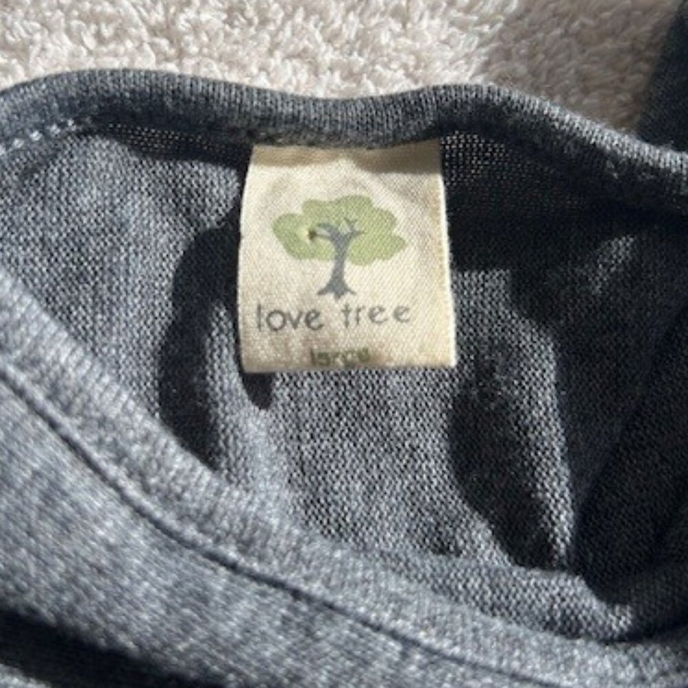 Charcoal Gray Dolman Sleeve Banded Bottom Knit Top - Picture 5 of 6